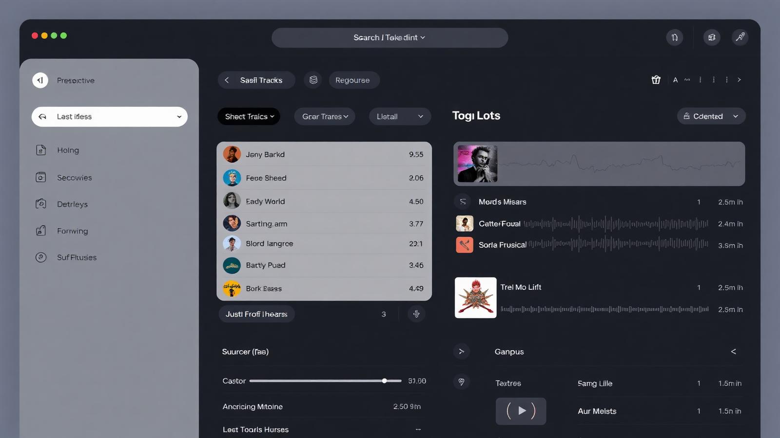 Epidemic Sound music library dashboard with search and filters